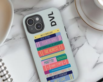 Custom Book Stack Phone Case: Personalized Book Lover Gift