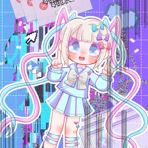 Needy Streamer Overload, KAngel Postcard Print