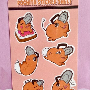Pochita Sticker Sheet