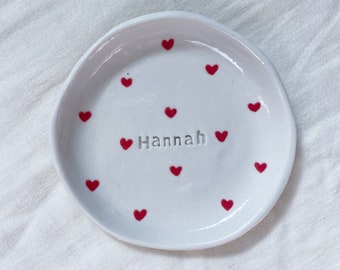 Personalised Heart Ceramic Trinket Dish