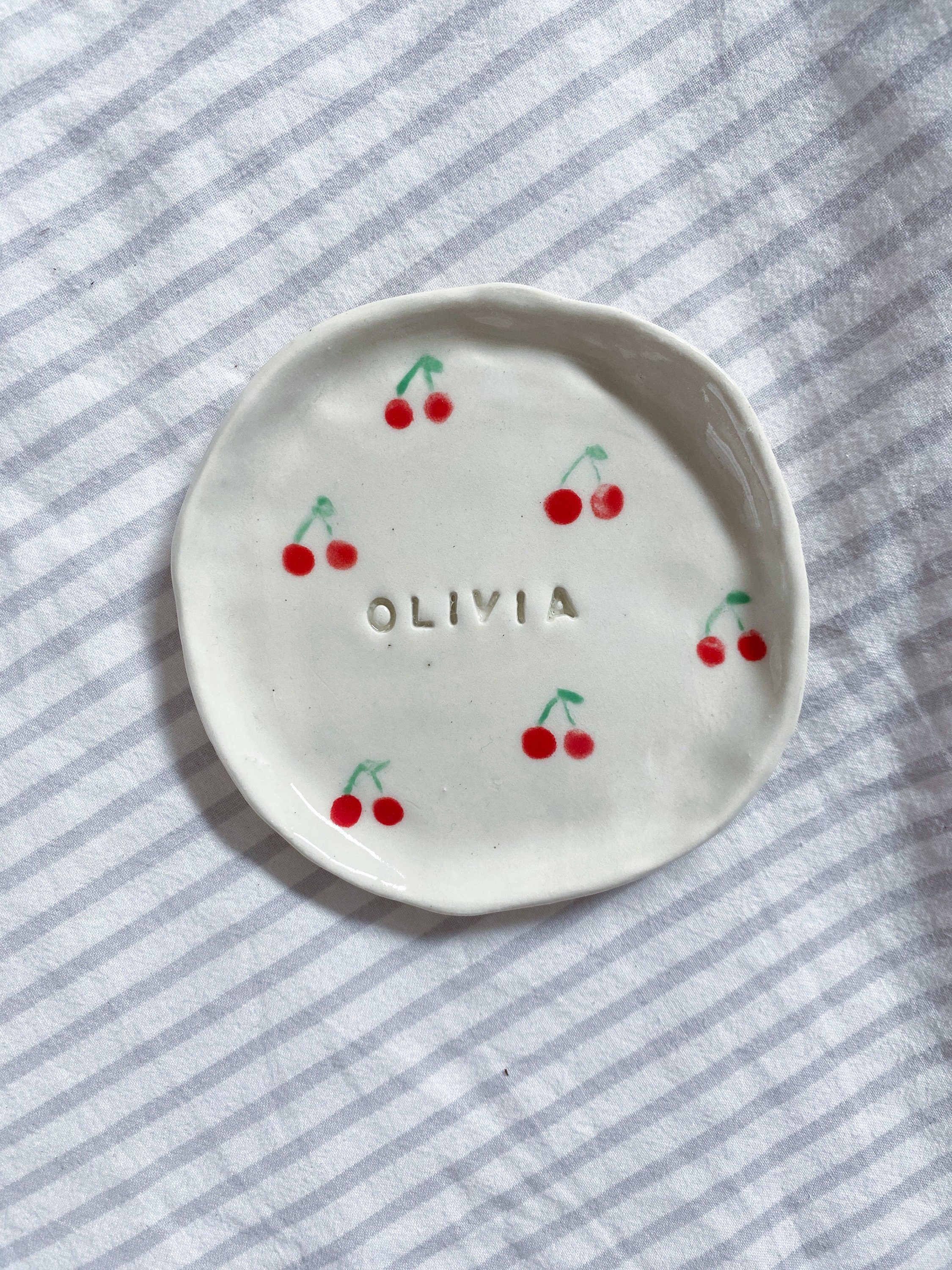 Personalised Fruit Ceramic Trinket Dish - MADE TO ORDER up to 8 weeks production time