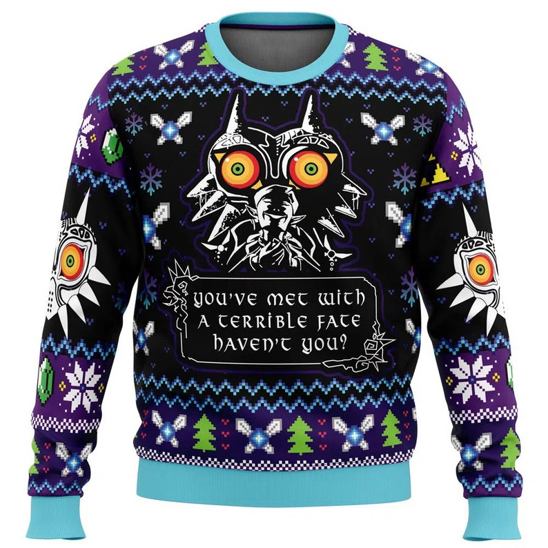 Zelda Majora's Mask Christmas Sweater (Youth + Adult Sizes)