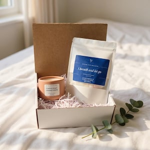 Stress Relief Gift Set | Candle + Shower Steamers, Spa Gift Set, Relaxation Gift for Women, Birthday Gift, Gift for Mom, Self Care Gift
