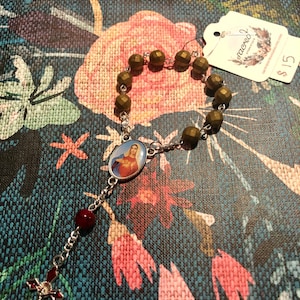 One Decade Rosary - Handmade Matte Gold Hemalyke Catholic Rosary