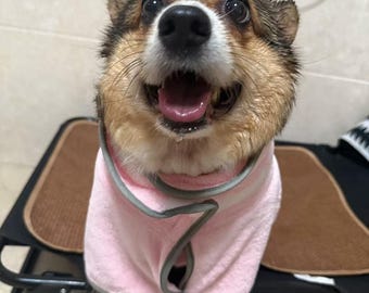 Absorbent Pet Bath Robe | Quick-Dry Thickened Dog Towel | Lint-Free Cat Bath Wrap for Small Medium Dogs