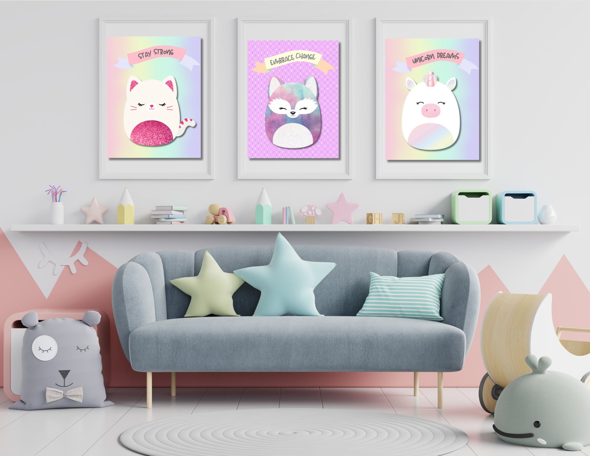 Squishmallows Quotes Motivational Poster Instant Download Set of 14