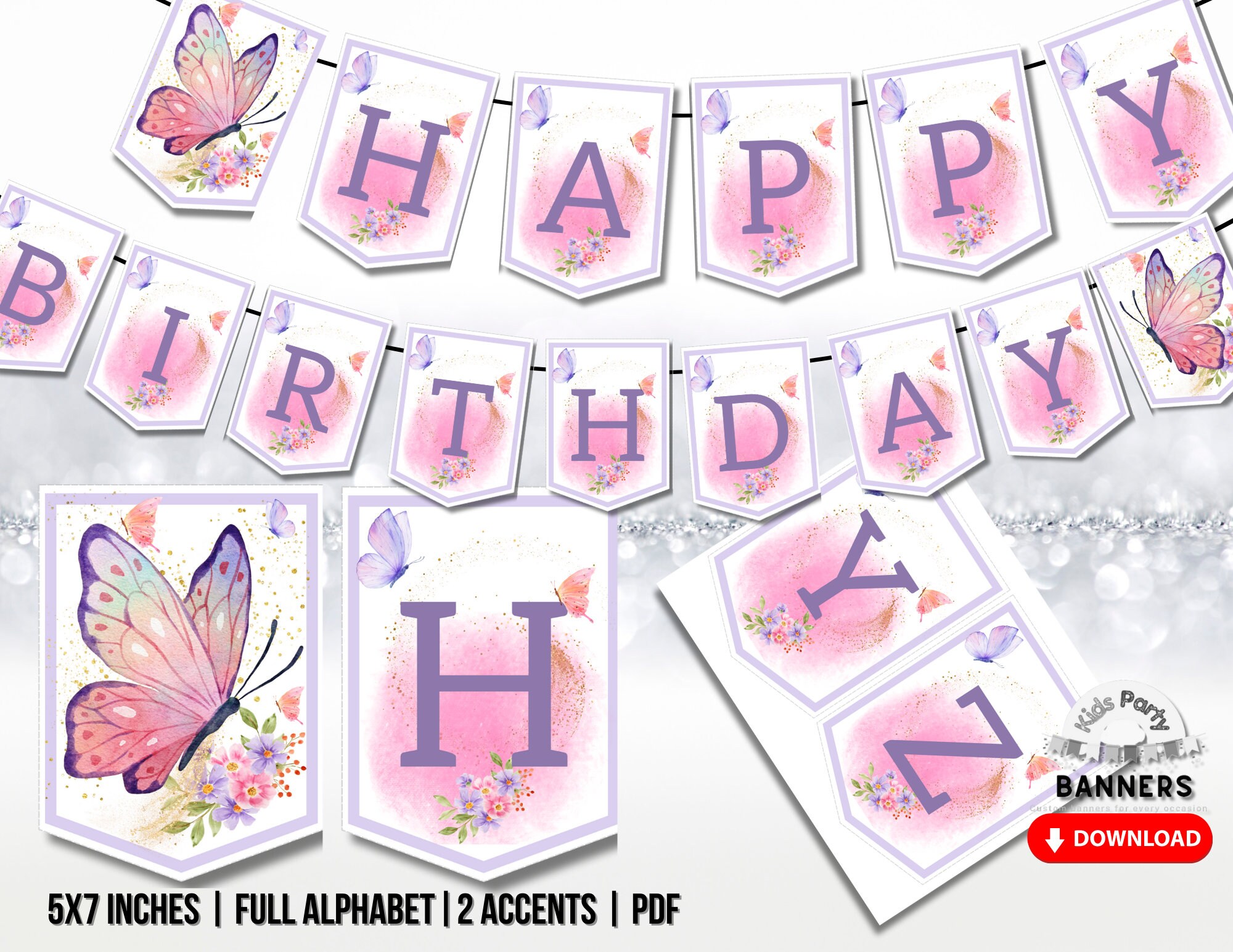 Happy Birthday Banner Butterfly Birthday Banner Floral Flowers Pink Purple Girl Birthday Butterfly Banner Download PRINTABLE | Full Alphabet - Etsy happy-birthday-banner-butterfly-birthday-banner-floral-flowers-pink-purple-girl-birthday-butterfly-banner-download-printable-full-alphabet-etsy