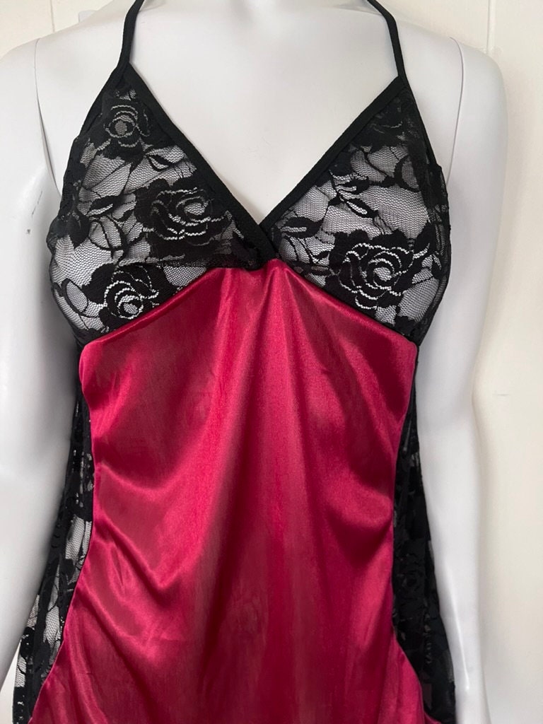 black and red lingerie dress Cheongsam Oriental Chinese Cosplay Set – Kawaii Babe main image 0