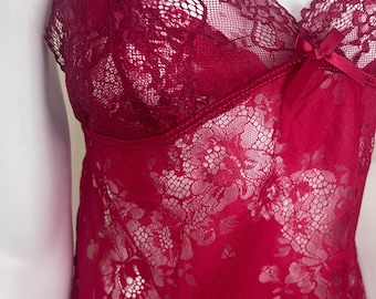 Goddess Side Tied See Through Lace Lingerie Dress Babydoll Backless Gift for Wife Girlfriend Anniversary Birthday Wedding Bridal Honeymoon
