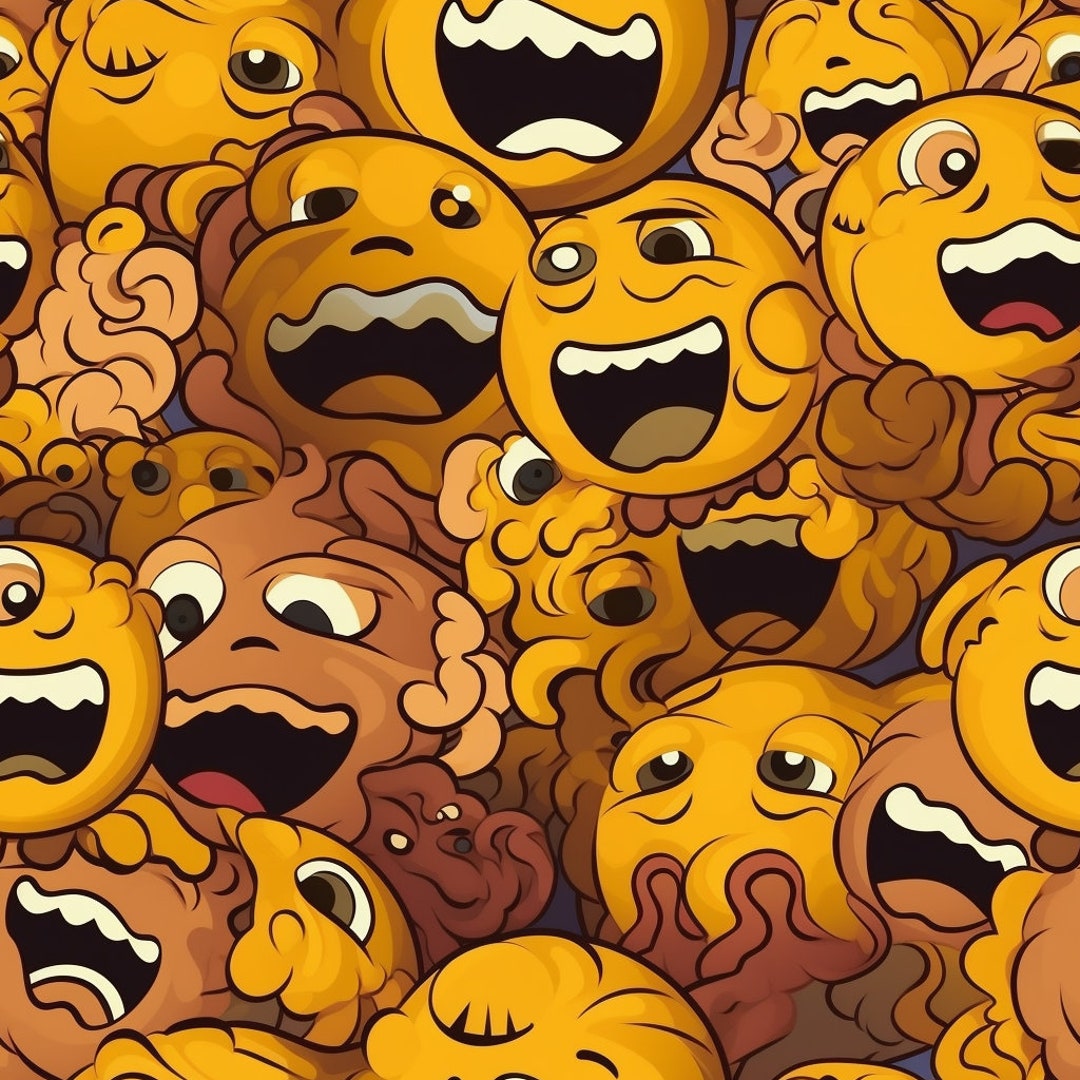 Pack of 5 Hallucinogenic Emoji Patterns - Etsy