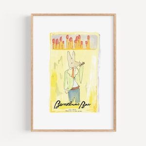 Bar & Kitchen Art Digital Download Matchbook Print - M"Eat" Your Match Bemelman's Bar (restauracja w Nowym Jorku)