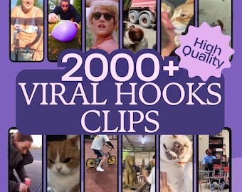 2000種類以上のバイラル動画フック｜ソーシャルメディアコンテンツ（デジタルダウンロード）