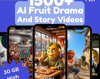 1500+ AI Fruit Drama Reels | Animated Story Videos | TikTok, Instagram & YouTube