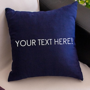 Custom Pillow Cover, Personalized Pillow, Custom Logo Pillow for Businness, New Home Gift, Personalize Text Pillow Case, Living Room Decor,