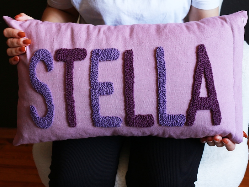 custom name pillow
punch needle pillow
lumbar pillow
embroidered pillow
needlepoint pillow
custom throw pillow
monogram pillow
baby pillow
personalize pillow
tufted pillow
girl name pillow
inital pillow
customize pillow