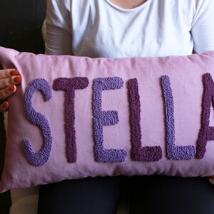 custom name pillow
punch needle pillow
lumbar pillow
embroidered pillow
needlepoint pillow
custom throw pillow
monogram pillow
baby pillow
personalize pillow
tufted pillow
girl name pillow
inital pillow
customize pillow