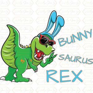 Bunny Saurus Rex Easter Dinosaur Sublimation Graphic Digital PNG Download