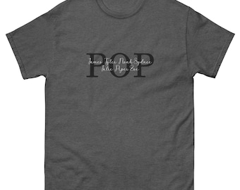 Pop Personalized Grandfather shirt with Grandchildren's Names