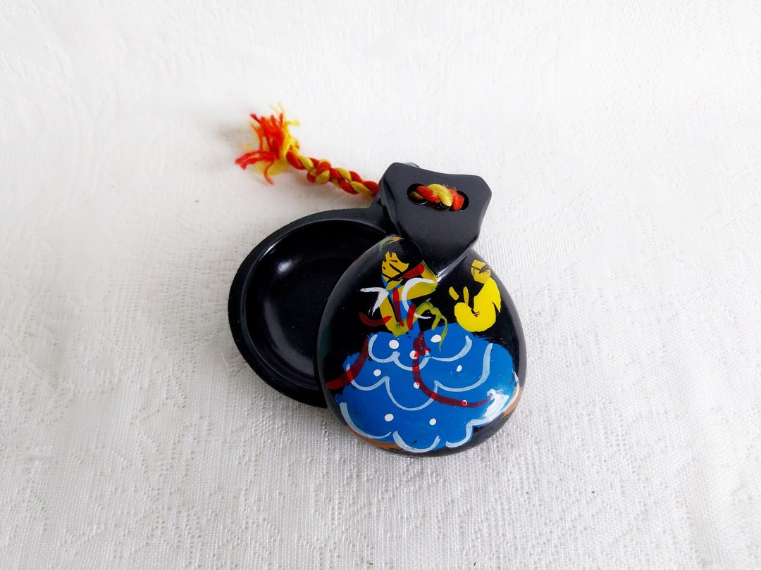 Vintage Spanish Flamenco Dancers Hand Painted Etsy