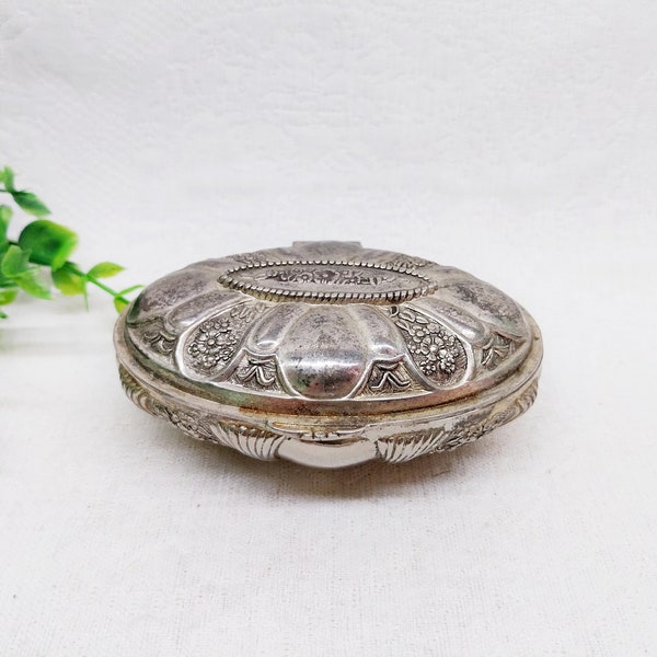 Embossed Metal Jewelry Box Etsy