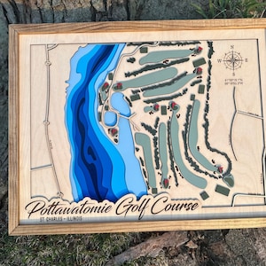 Aangepaste golfbaankaart, cadeau voor golfers, golfercadeaus voor mannen, golfdecor, golfkaart, cadeau voor man, vaderdag, verjaardag, Kerstmis