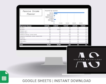 Passive Income Planner | Monthly Income Google Spreadsheet | Maximize Your Earnings