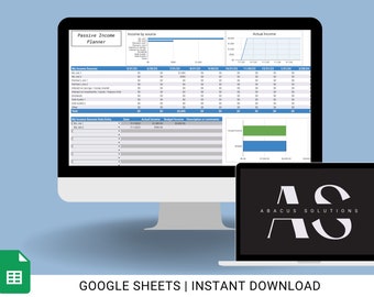 Passive Income Planner | Monthly Income Google Spreadsheet | Active Income Tracking Template | Digital Monthly Income Template