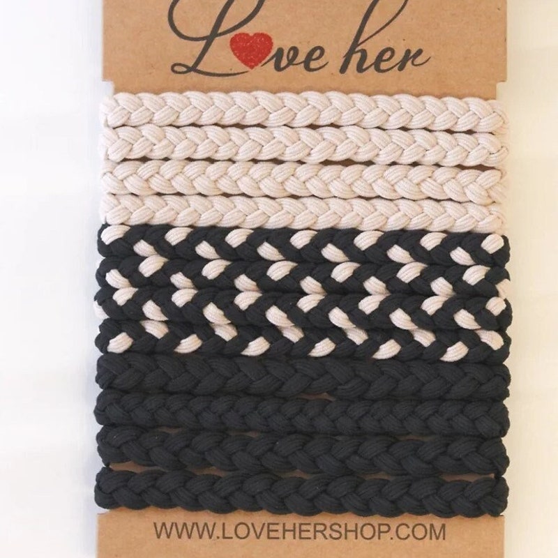braided hair tie bracelet