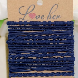 Midnight Blue Hair Tie / Blue Bracelet (Wristlet)