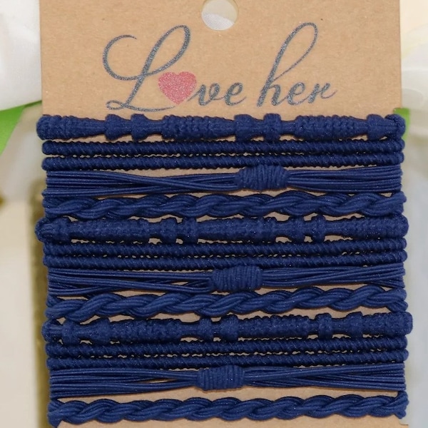 Midnight Blue Hair Tie Bracelets