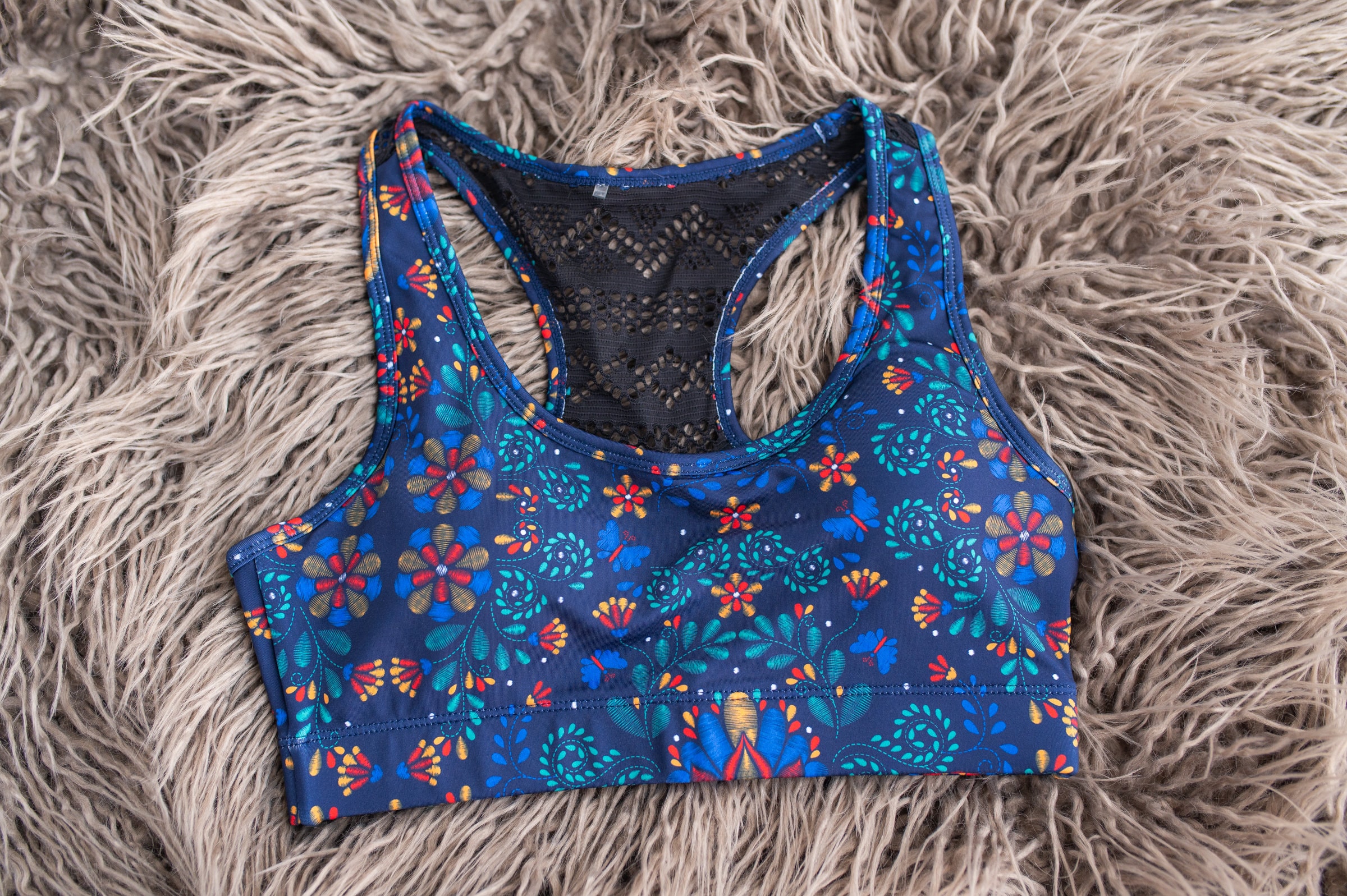 Tulum Crossed Sports Bra - Lavender