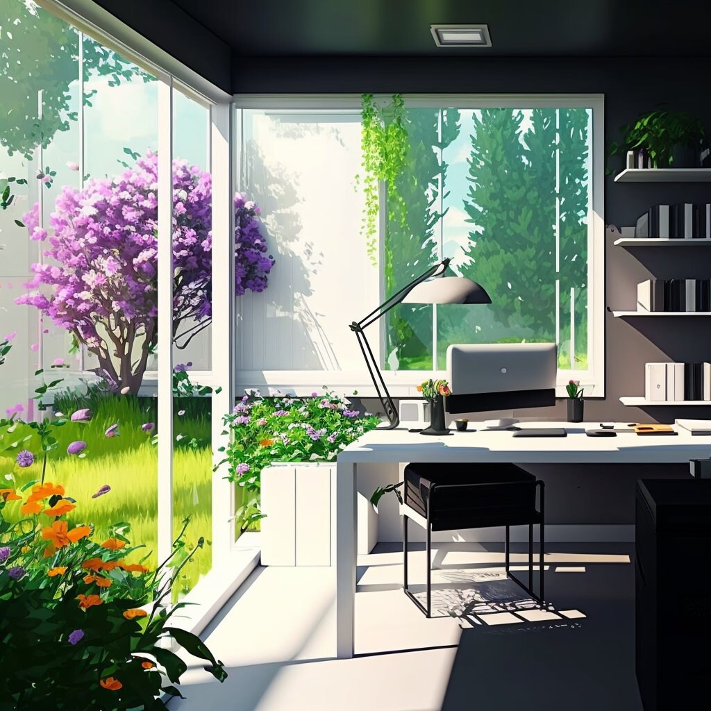 Modern Summer Office Teams Background Etsy