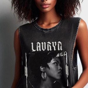 Vintage Stonewash Lauryn Hill Tank Top, Retro Lauryn Hill T-Shirt, Retro Hip Hop T-Shirt, 90er Jahre Hip Hop ärmelloses Shirt