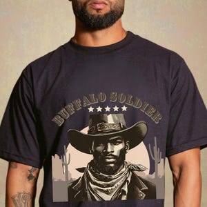 Vintage African American Cowboy Buffalo Soldier T-Shirt, Western Shirt, Black History Tee, Black Rodeo Tee, Cowboy T-shirt, Gift for Him