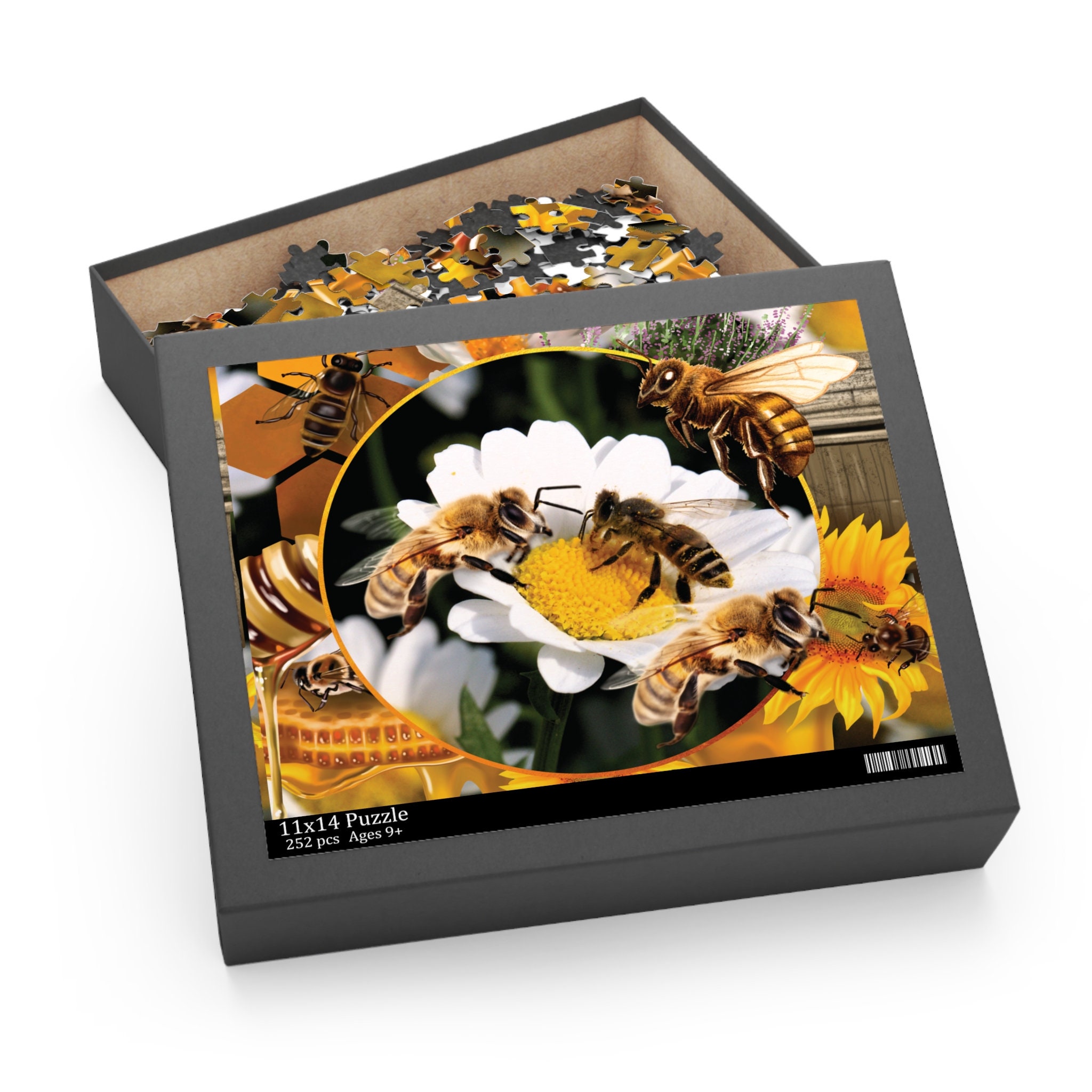 Bee Puzzle Honey Bee Jigsaw Puzzle 120, 252, 500-piece - Etsy