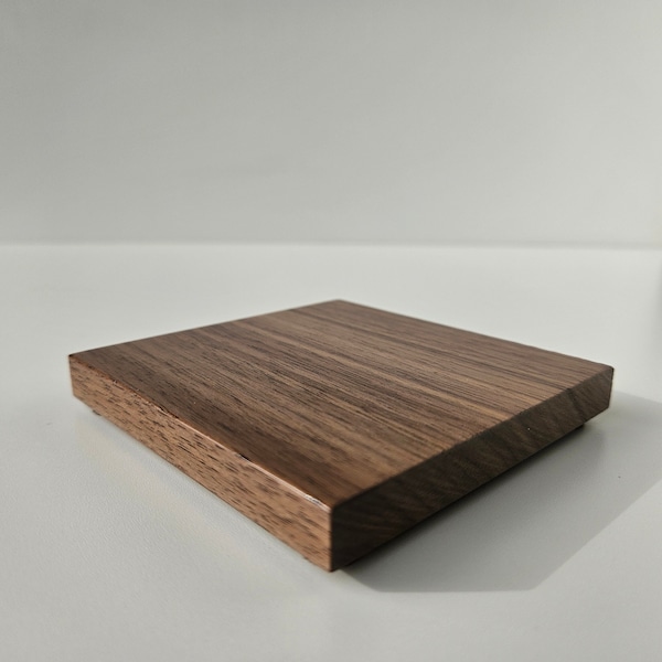 Handcrafted Walnut Coasters | Natural Wood | Set of 4 | Square Wooden Coasters | Gift Idea | Housewarming | Birthday | Anniversary