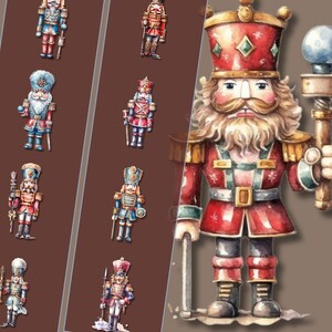Arquivos PNG de clipart de quebra-nozes, download instantâneo, fundo transparente, perfeito para decorações de Natal, convites e artesanato