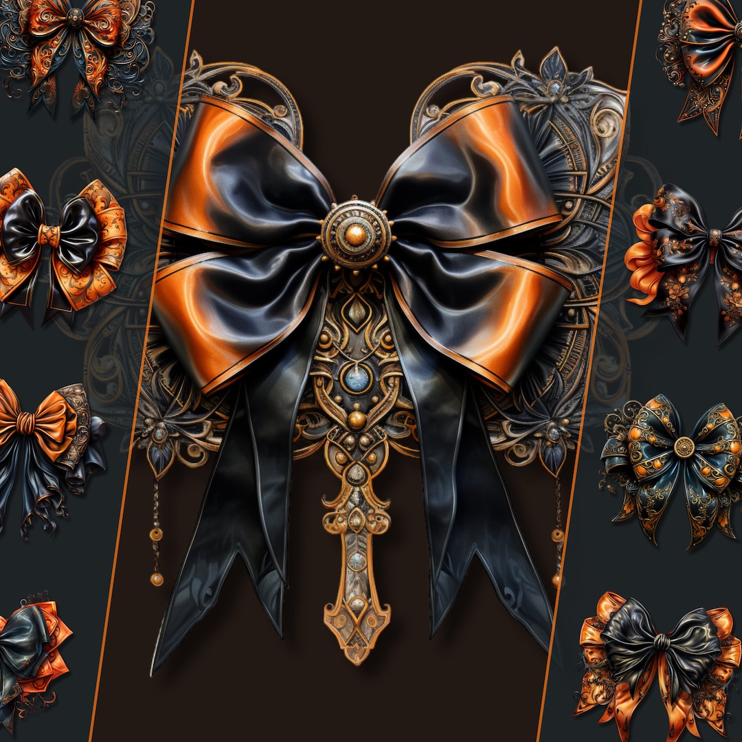 Halloween Bow PNG Clipart Bundle for Personal & Commercial Use Ideal ...