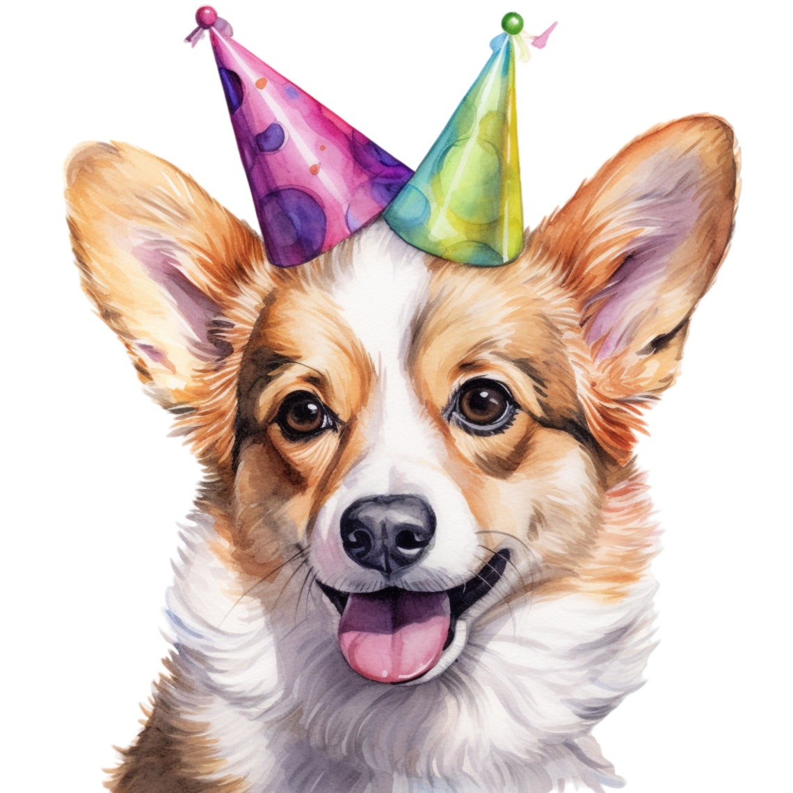 Birthday Corgi Clipart Bundle PNG Format Artistic Creations - Etsy