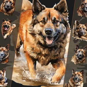 Akita Clipart Bundle - Hund Clipart Bundle für den persönlichen und kommerziellen Gebrauch - fesselnde Illustrationen für Kunsthandwerk, Designs und mehr!