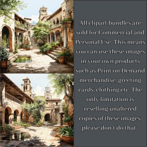 Church Courtyard Clipart Bundle PNG Format for Artistic - Etsy