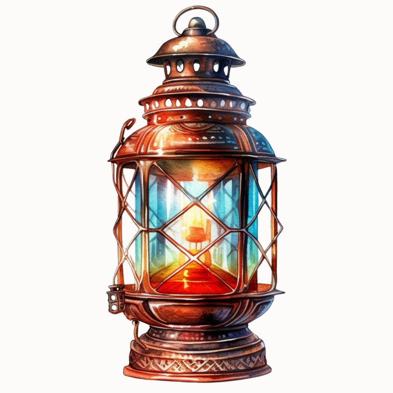 Vintage Lantern Clipart Bundle Highresolution PNG Files Etsy