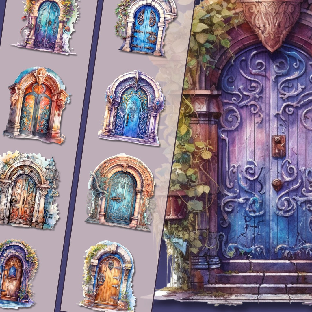 Fantasy Door Clipart Bundle - Enchanting Doorway Illustrations, PNG ...