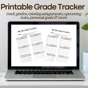 Printable Grade Tracker