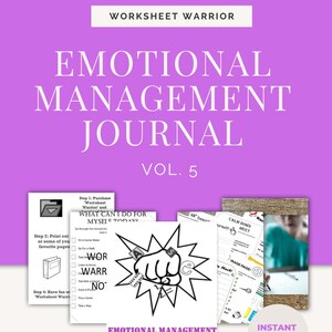 Emotional Management Journal Vol. 5, Printable Workbook (PDF/Digital Download)