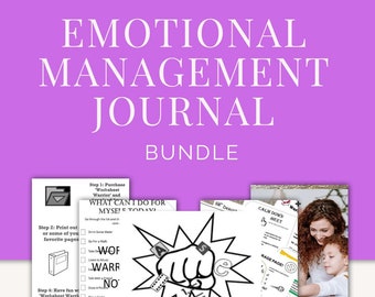 Emotional Management Journal Bundle, Printable Workbook (PDF/Digital Download)