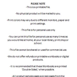 May include: A disclaimer for a printable file. It states that the file is for personal use only and cannot be shared or used for commercial purposes. It also mentions that print colors may vary due to different monitors, paper, and print settings.
