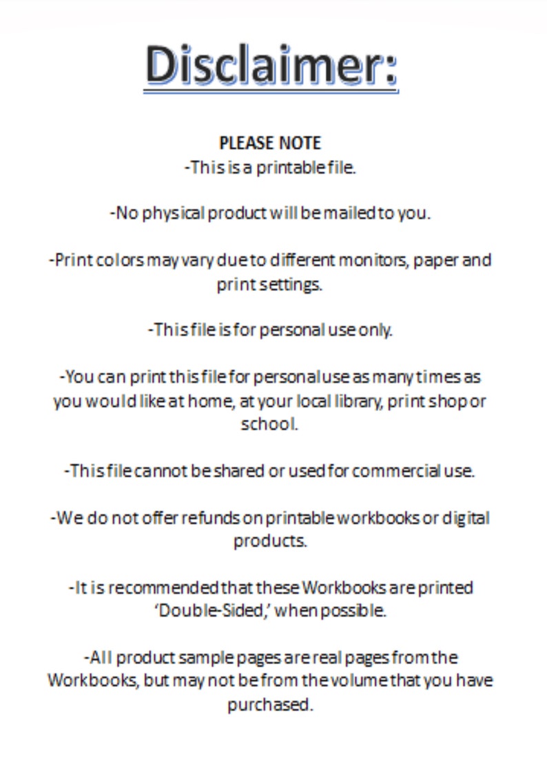 May include: A disclaimer for a printable file. It states that the file is for personal use only and cannot be shared or used for commercial purposes. It also mentions that print colors may vary due to different monitors, paper, and print settings.