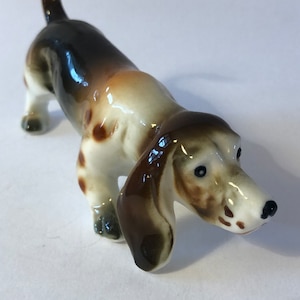 Porcelain Basset Hound Figurine.