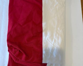Housse De Coussin Futon Blanc Bordure Rouge - Mélange Coton, 72x45 Pouces, Occasion